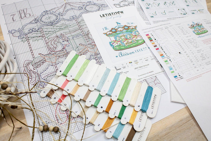 Baby Carousel L8047 Counted Cross Stitch Kit