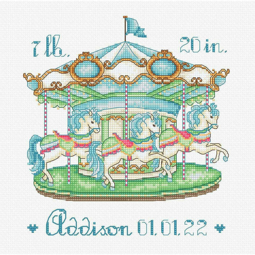 Baby Carousel L8047 Counted Cross Stitch Kit