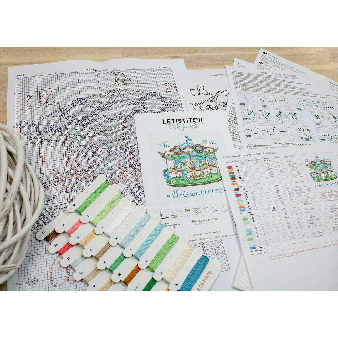 Baby Carousel L8047 Counted Cross Stitch Kit