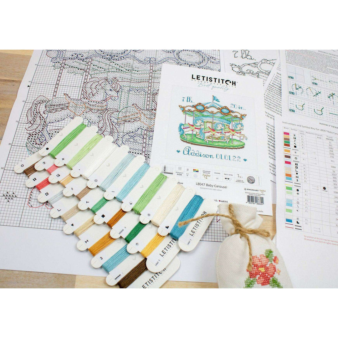Baby Carousel L8047 Counted Cross Stitch Kit