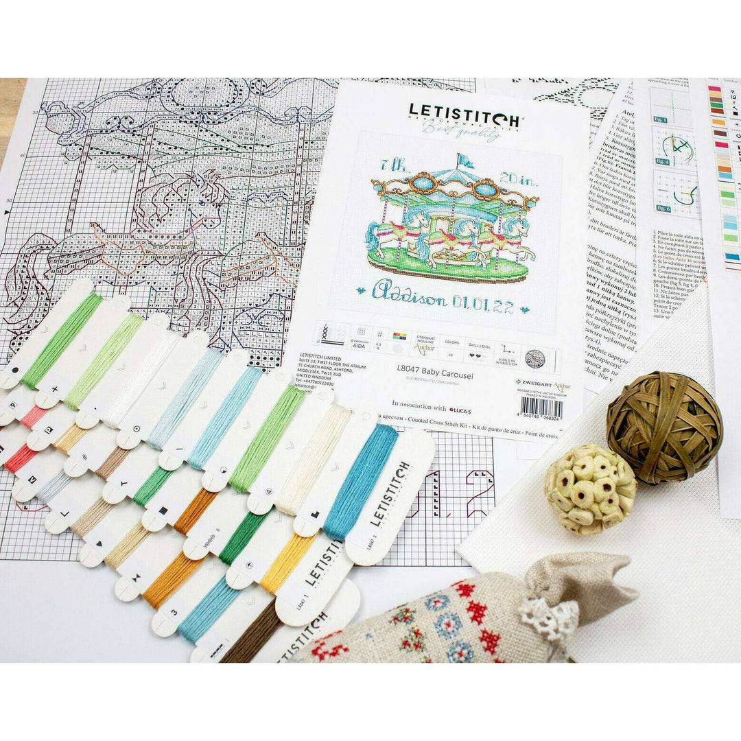 Baby Carousel L8047 Counted Cross Stitch Kit