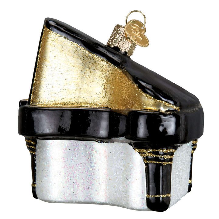 Old World Christmas Baby Grand Piano Blown Glass Ornament
