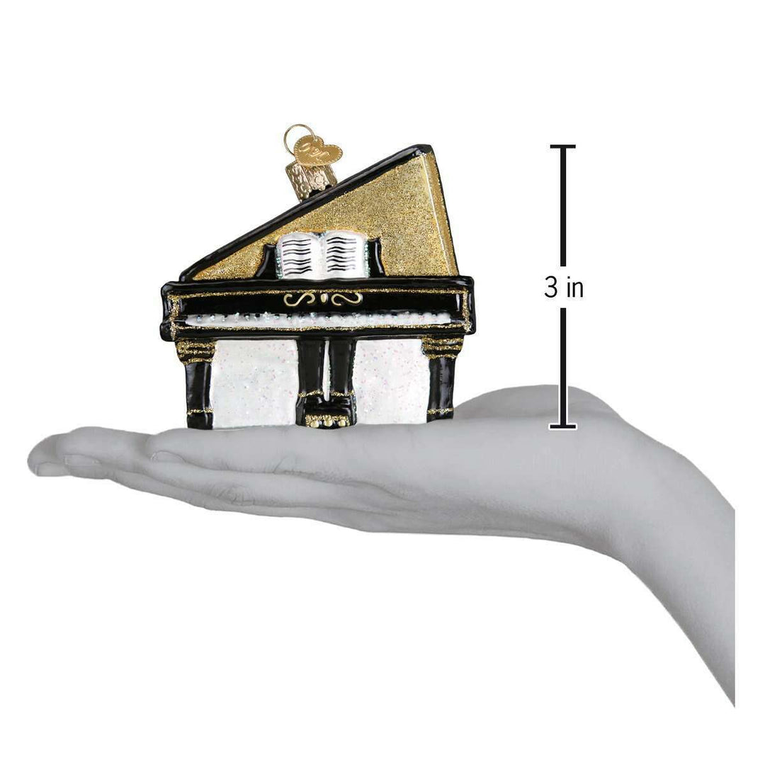 Old World Christmas Baby Grand Piano Blown Glass Ornament