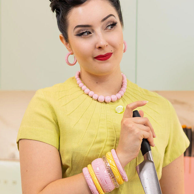 pink bakelite fakelite