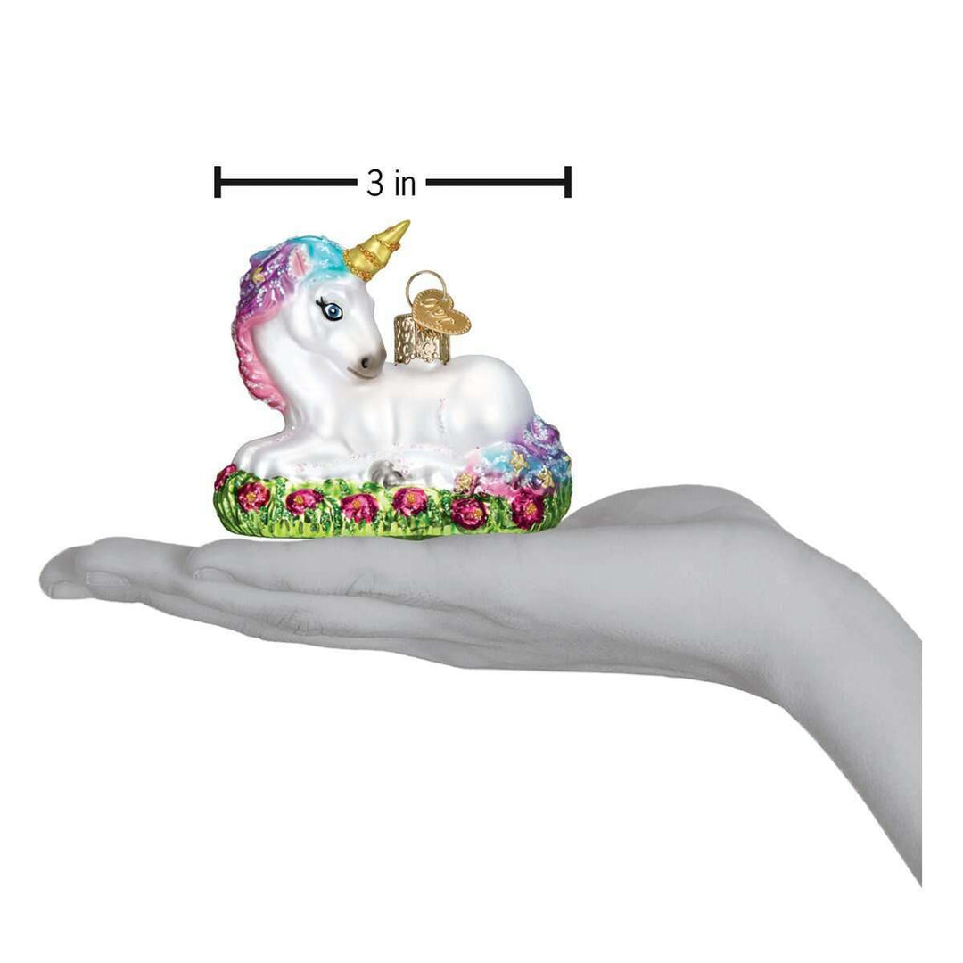 Old World Christmas Baby Unicorn Blown Glass Ornament