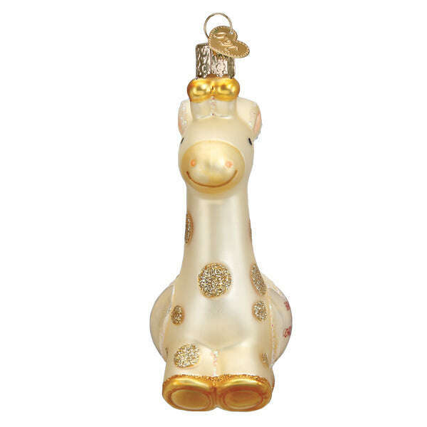Old World Christmas Baby's First Christmas Giraffe Blown Glass Ornament