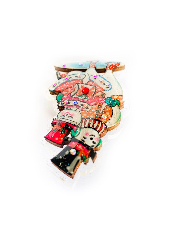 Retro Dancing Snowman Brooch by Rosie Rose Parker