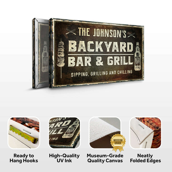 Backyard Bar And Grill Sign