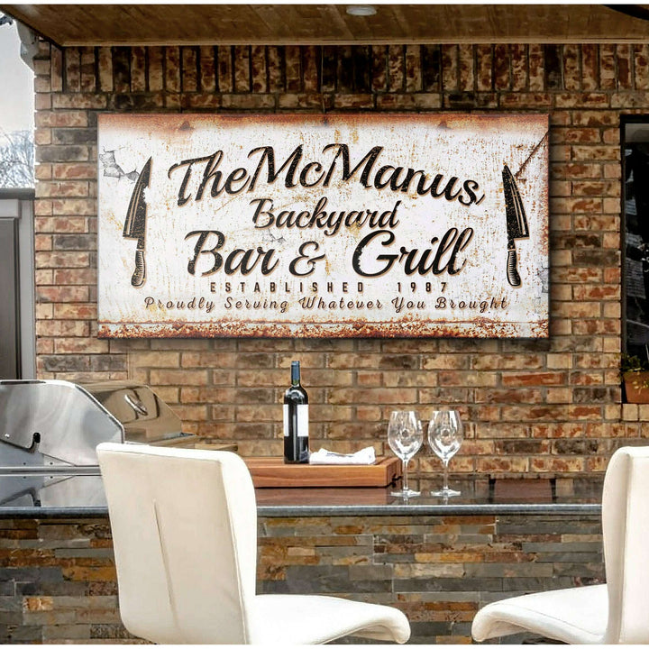 Backyard Bar & Grill Sign IV