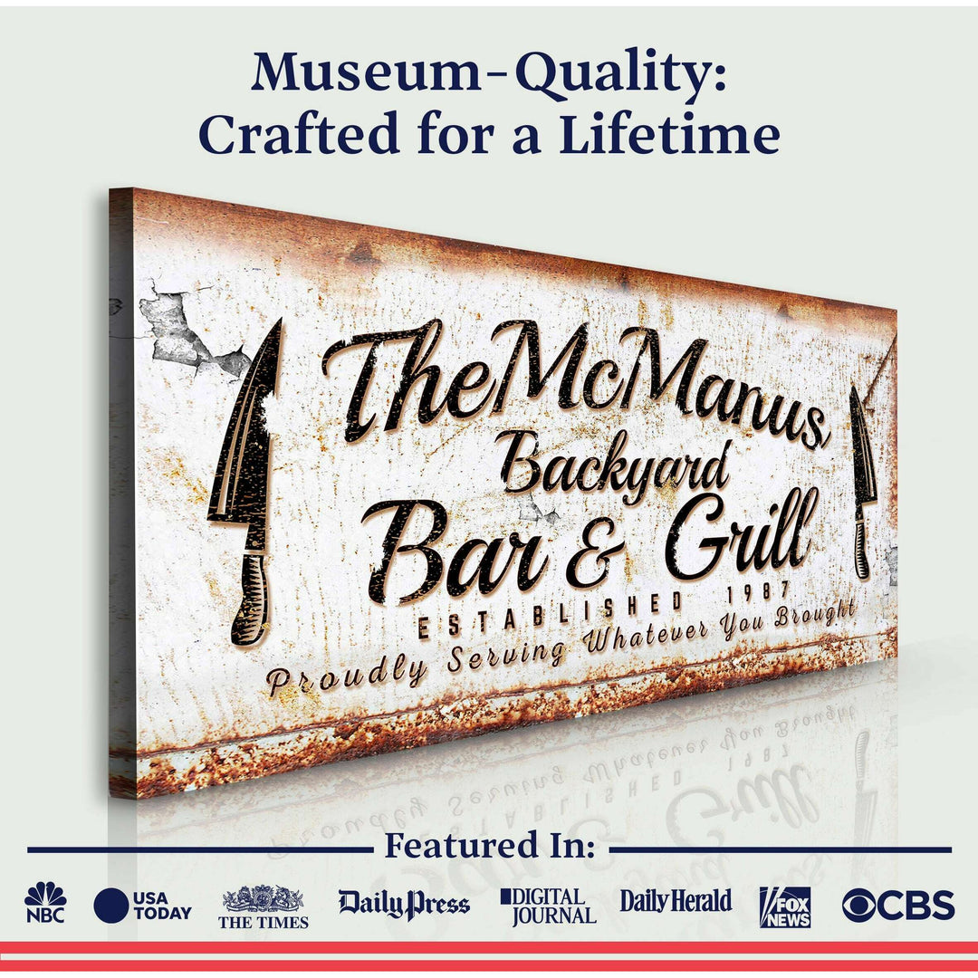 Backyard Bar & Grill Sign IV