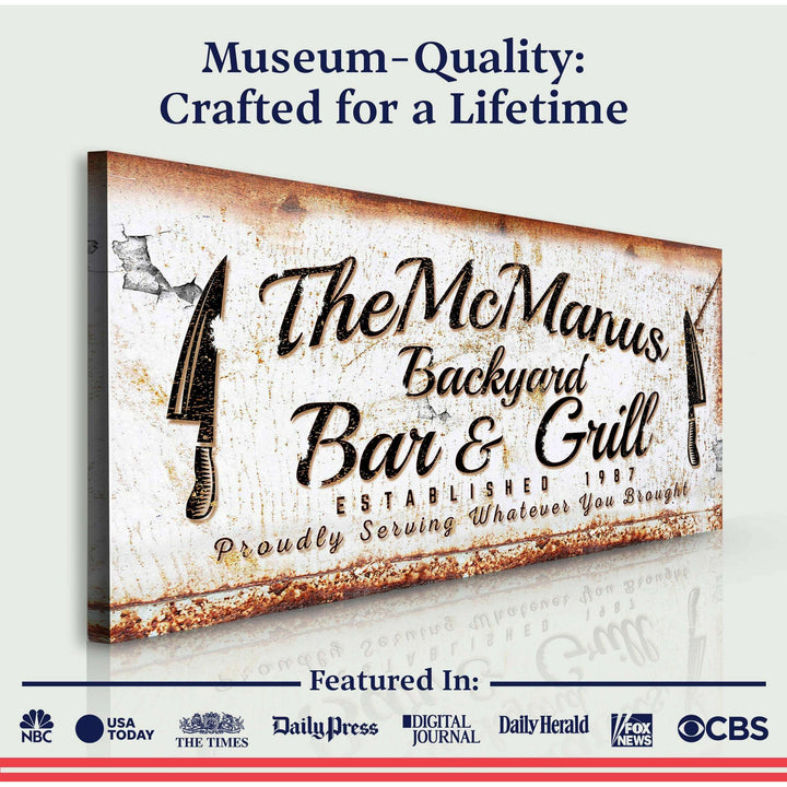 Backyard Bar & Grill Sign IV