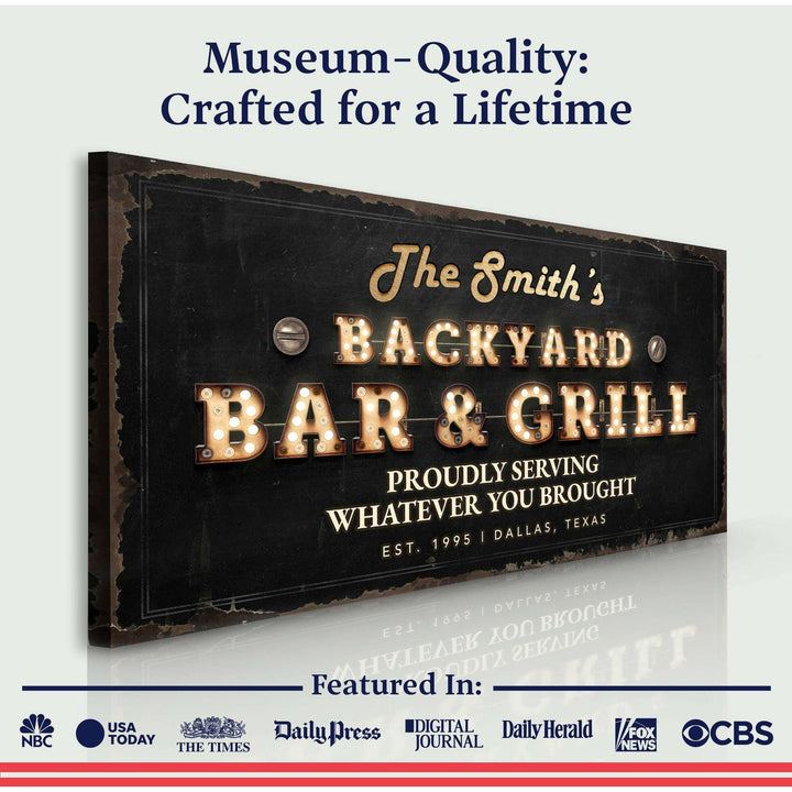 Backyard Bar & Grill Sign XVIII