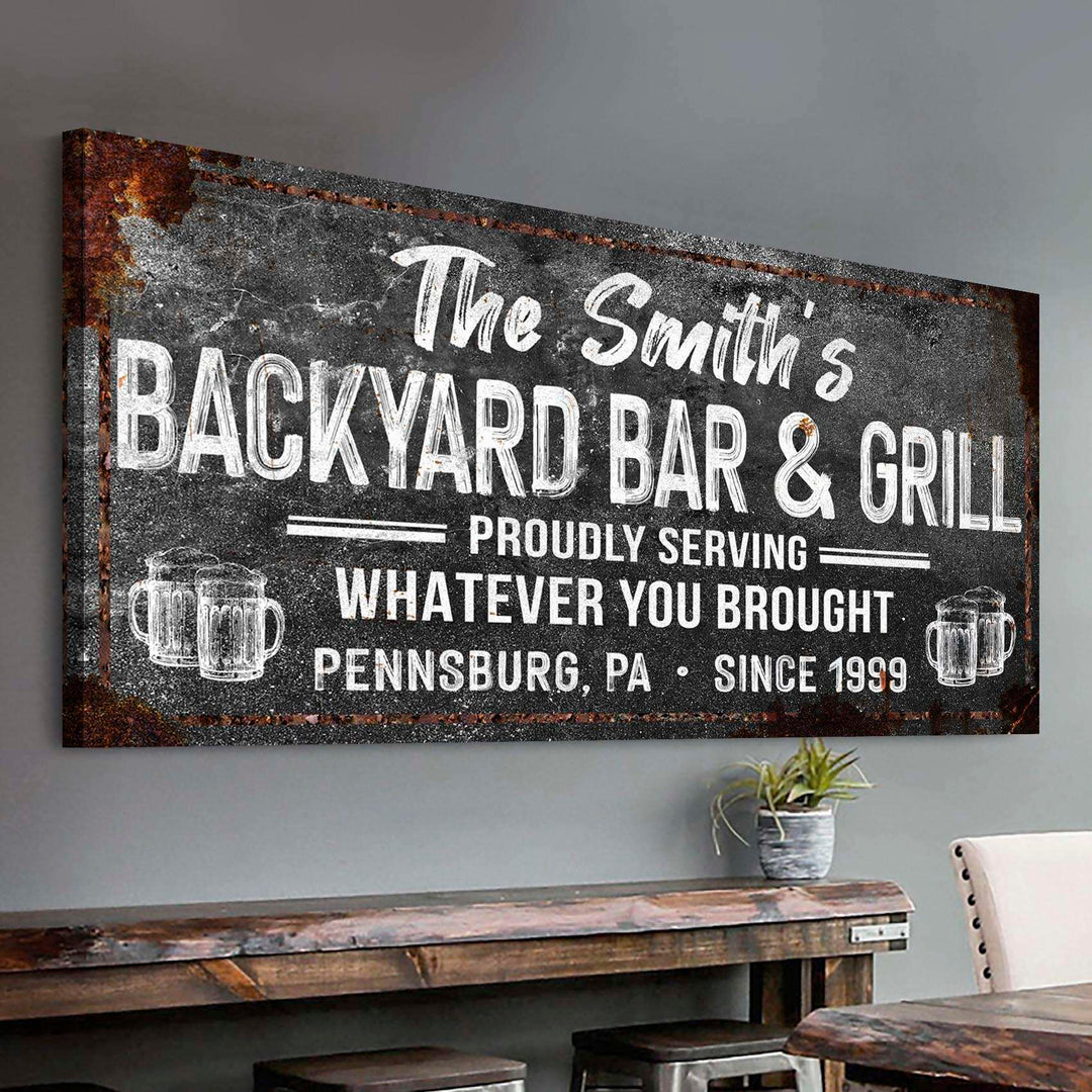 Backyard Bar & Grill Sign XXIII