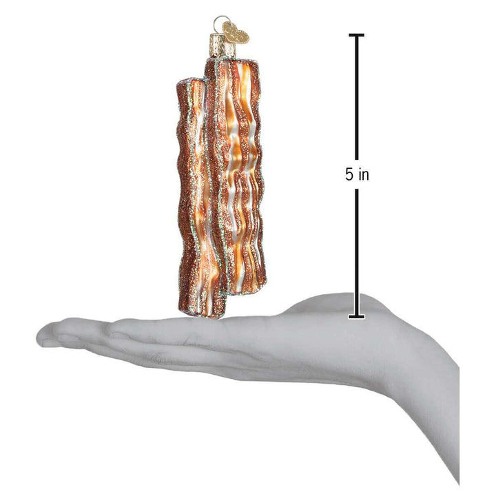Old World Christmas Bacon Strips Blown Glass Ornament