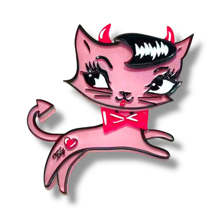 Bad Kitty Brooch by Miss Fluff x Lipstick & Chrome – view 2