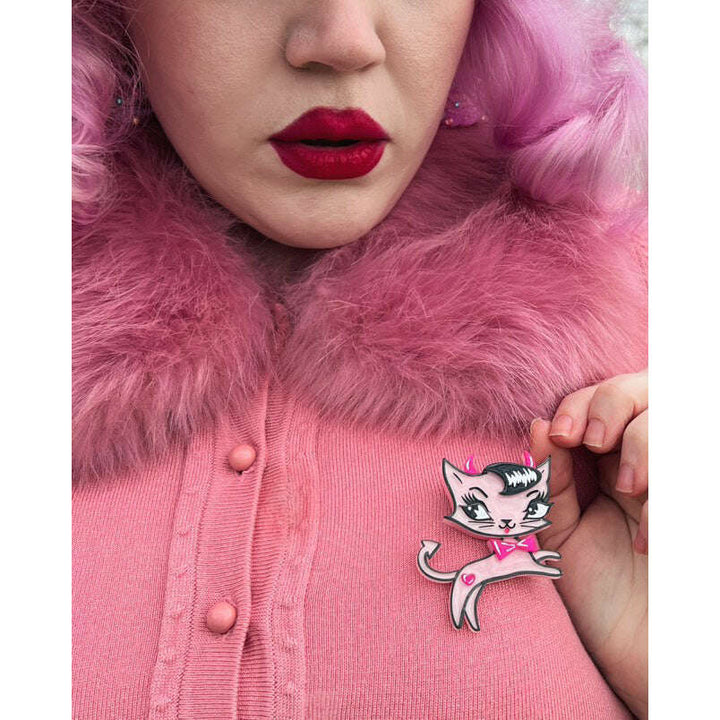 Bad Kitty Brooch by Miss Fluff x Lipstick & Chrome – view 4