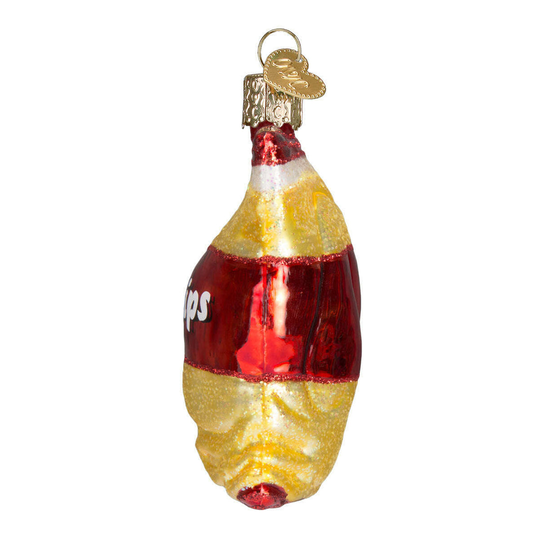 Old World Christmas Bag of Chips Blown Glass Ornament