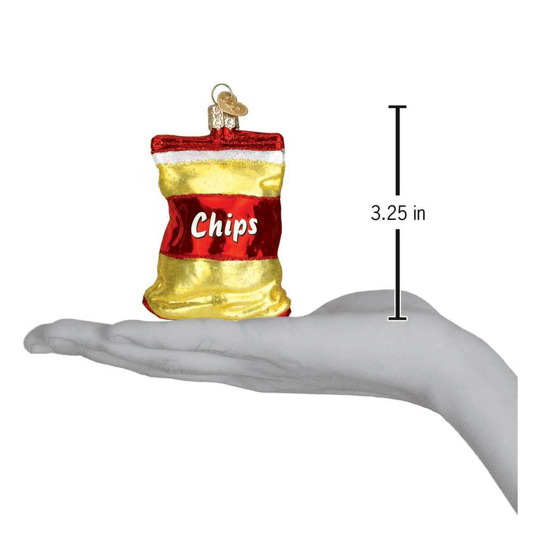 Old World Christmas Bag of Chips Blown Glass Ornament