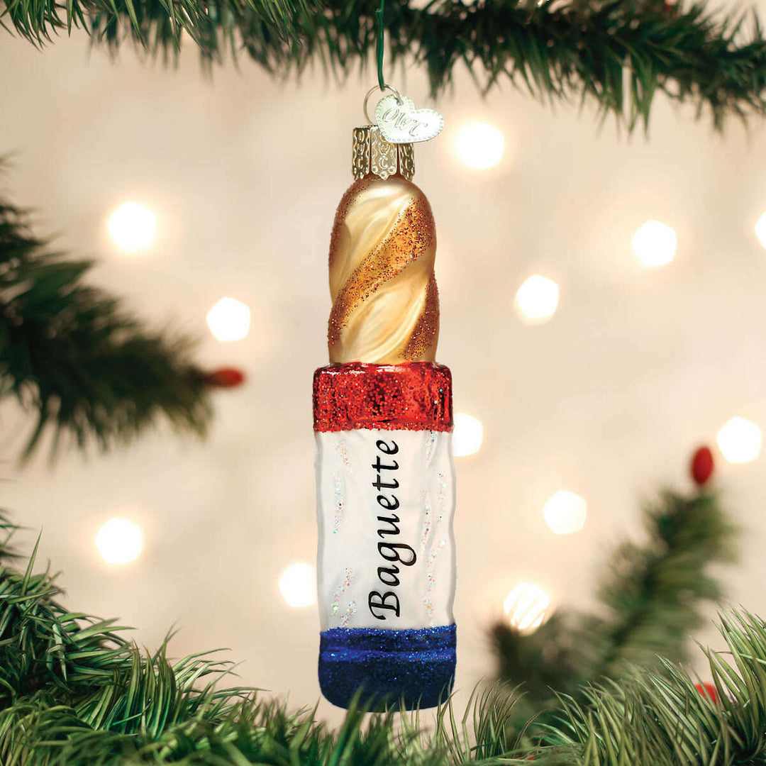 Old World Christmas Baguette Blown Glass Ornament