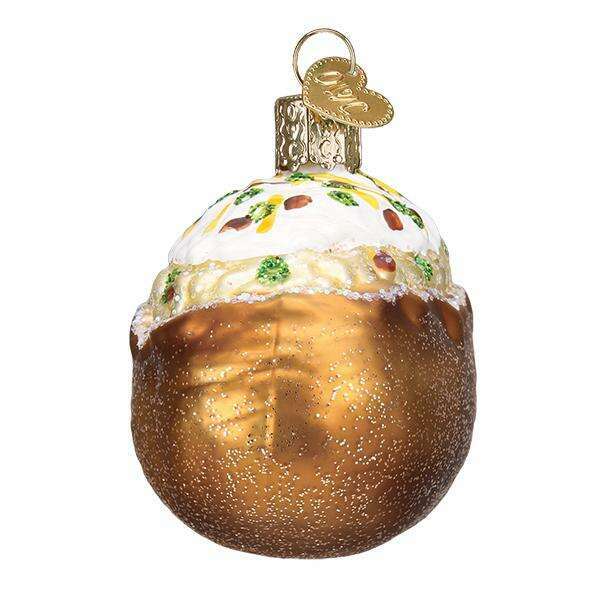 Old World Christmas Baked Potato Blown Glass Ornament