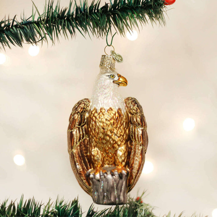 Old World Christmas Bald Eagle Blown Glass Ornament
