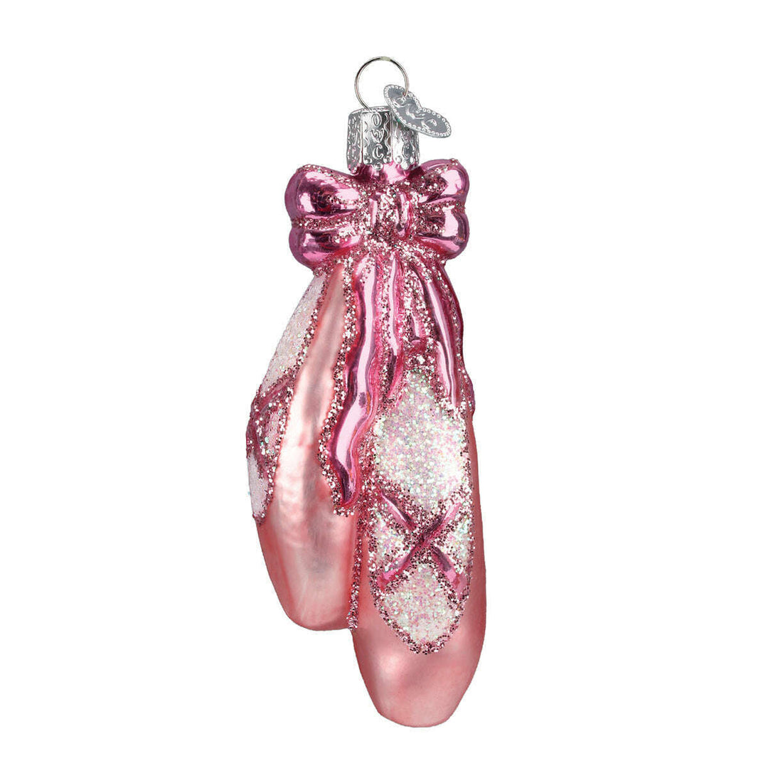 Old World Christmas Ballet Toe Shoes Blown Glass Ornament