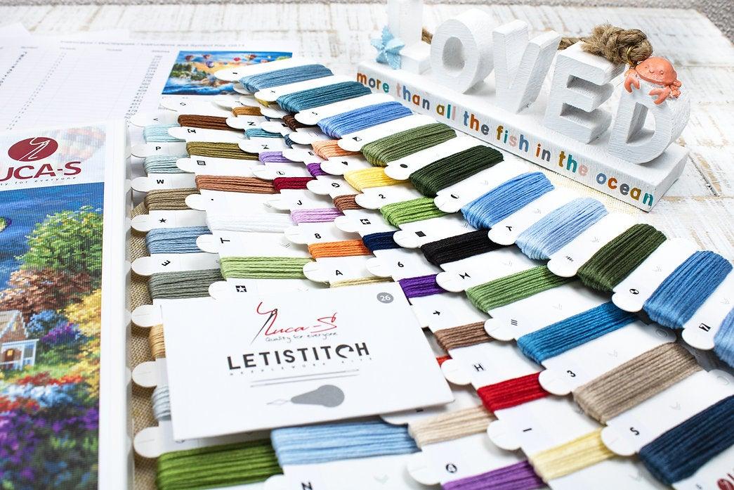 Balloons over Sunset Cove B614L Counted Cross-Stitch Kit