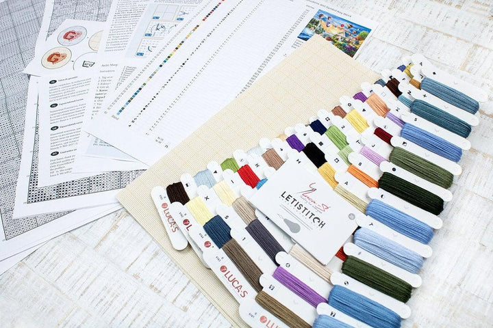 Balloons over Sunset Cove B614L Counted Cross-Stitch Kit