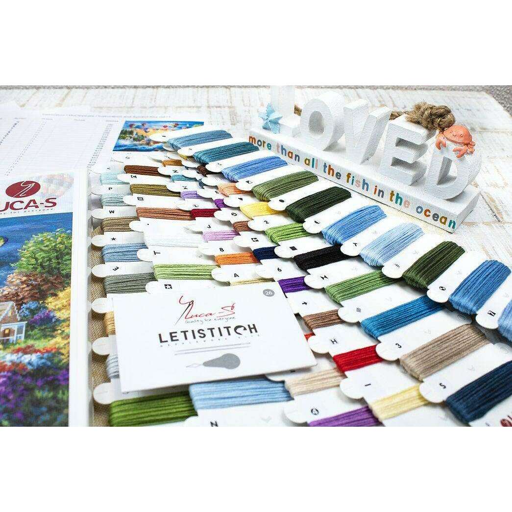 Balloons over Sunset Cove B614L Counted Cross-Stitch Kit
