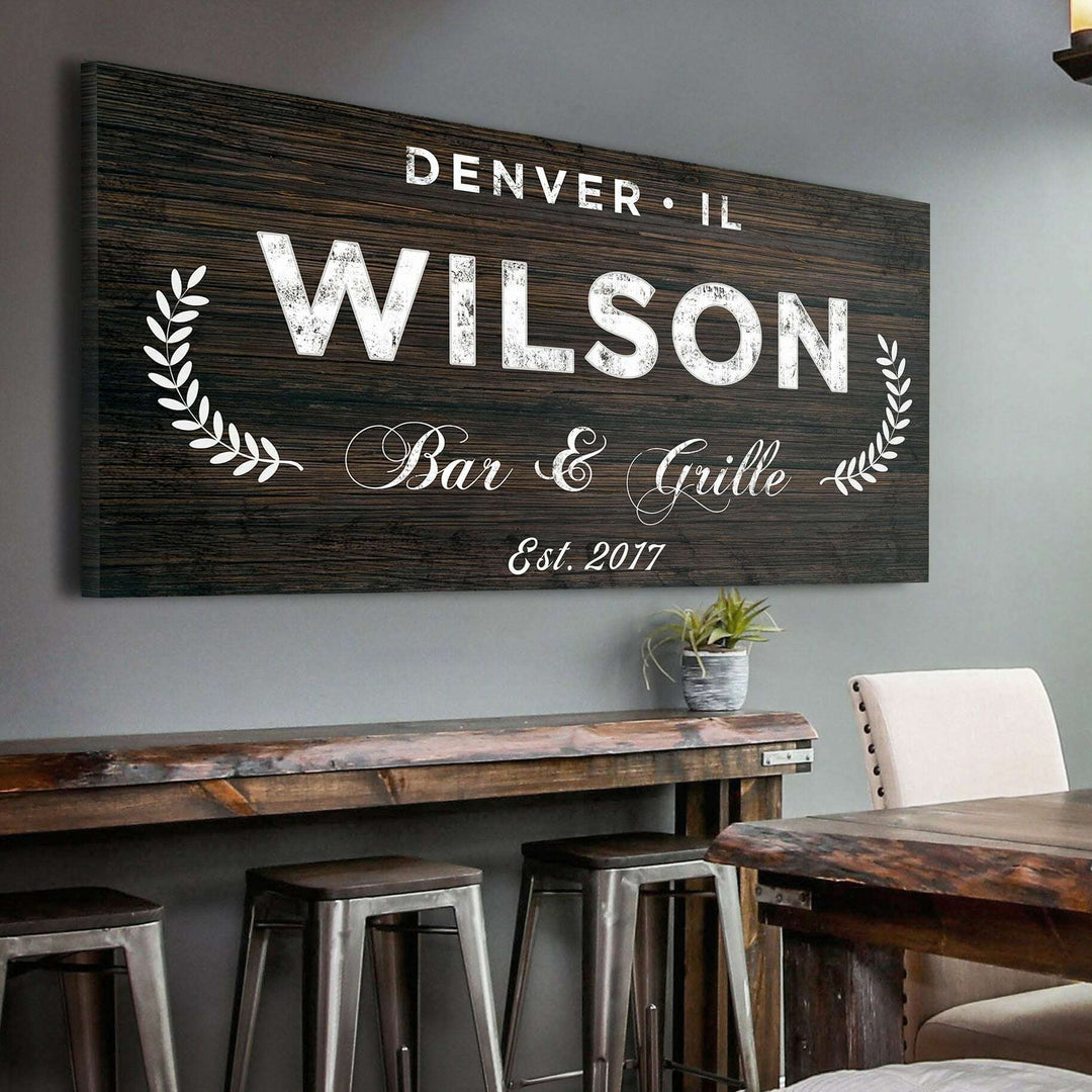 Bar and Grill Sign IV