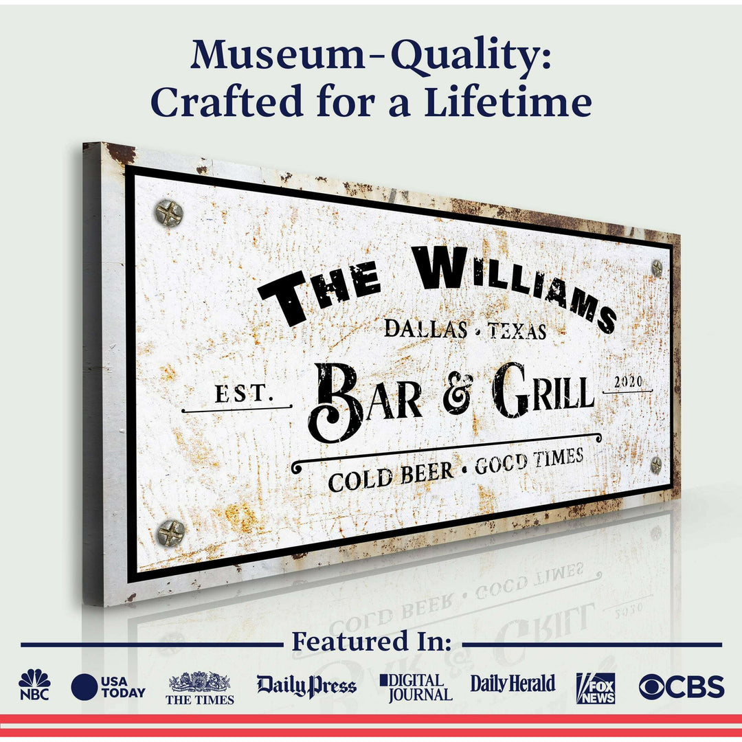Bar and Grill Sign VIII