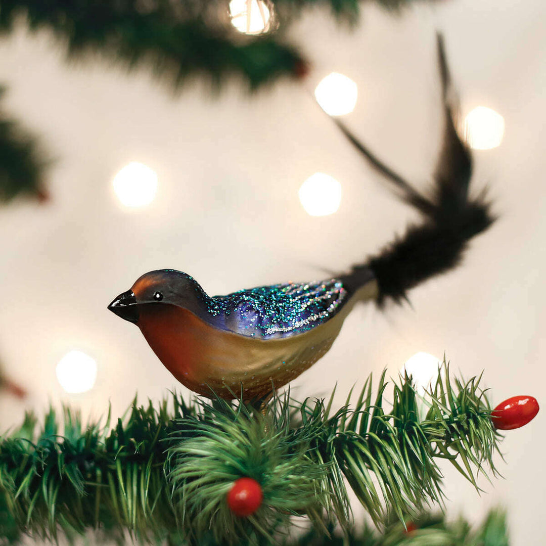 Old World Christmas Barn Swallow Blown Glass Ornament