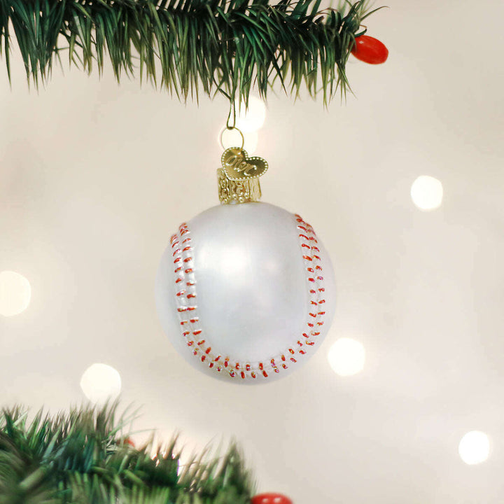 Old World Christmas Baseball Blown Glass Ornament