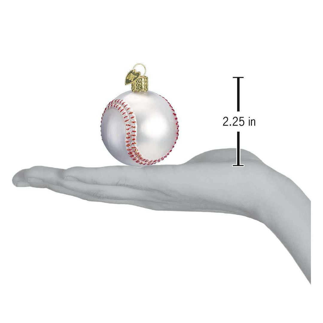 Old World Christmas Baseball Blown Glass Ornament