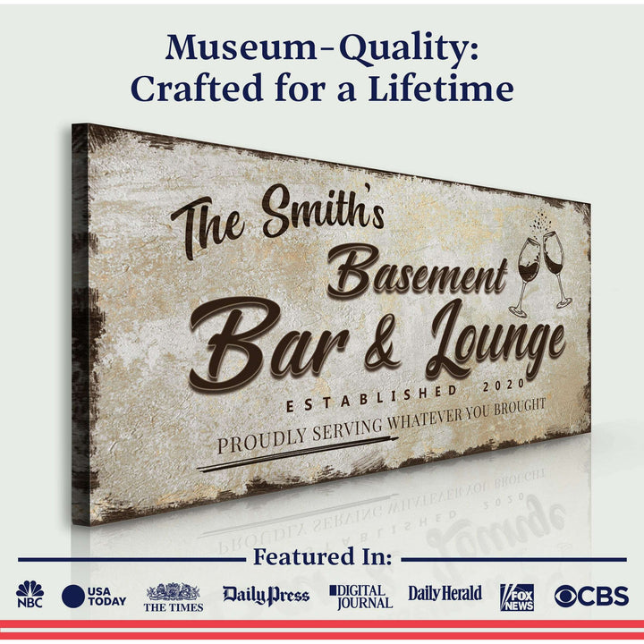 Basement Bar And Lounge Sign II