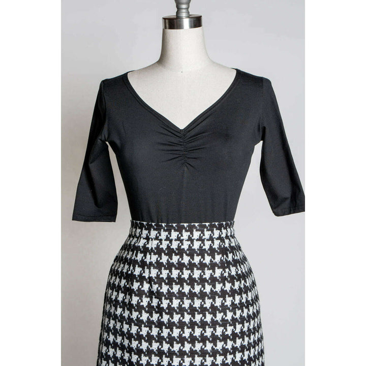 Basic Pencil Skirt- Houndstooth