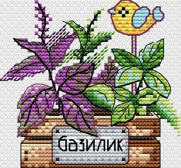 Basil SM-636 Counted Cross Stitch Kit