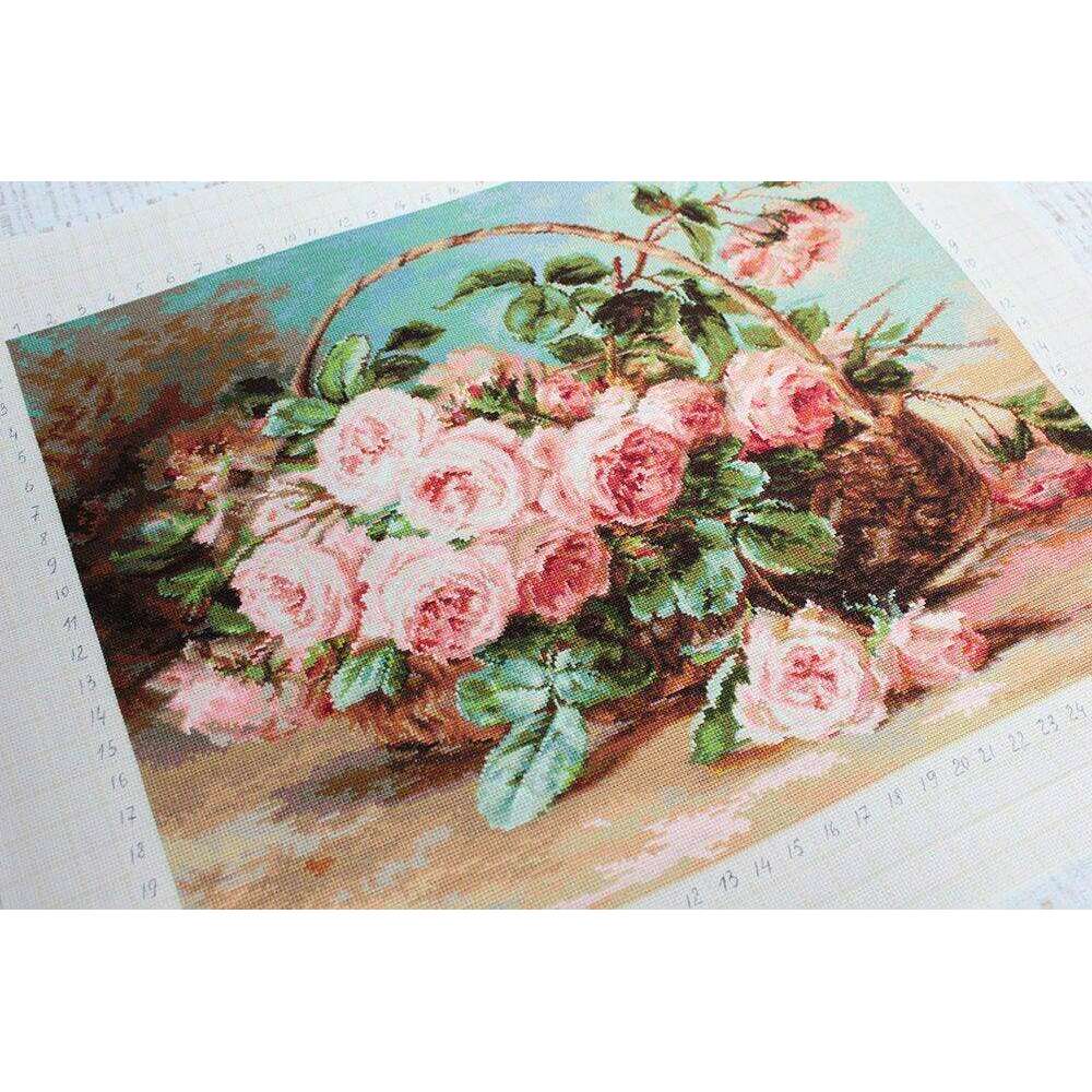Basket of Roses B547L Counted Cross-Stitch Kit