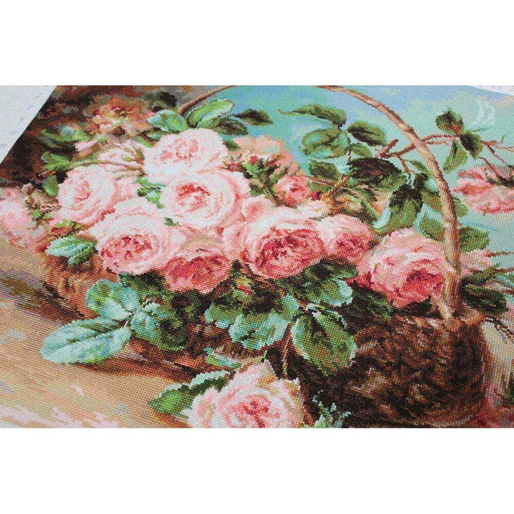 Basket of Roses B547L Counted Cross-Stitch Kit