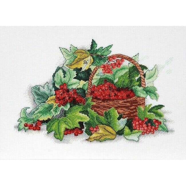 Basket with viburnum Counted cross stitch kit 1237A