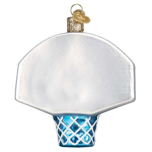 Old World Christmas Basketball Hoop Blown Glass Ornament