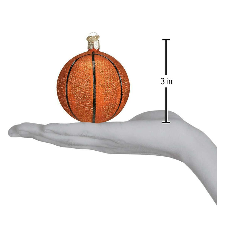 Old World Christmas Basketball Blown Glass Ornament