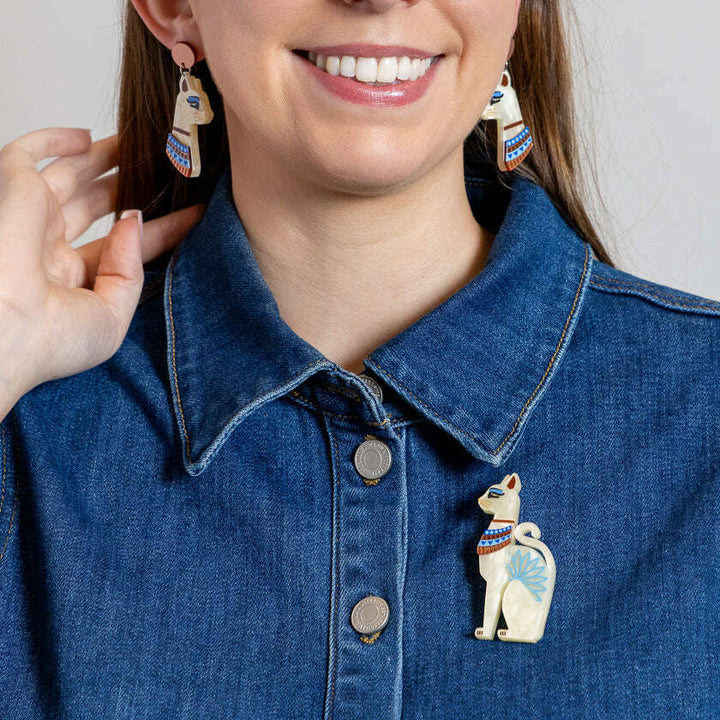 Bastet the Protector Brooch by Erstwilder