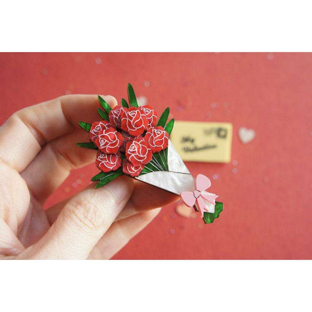 Be Mine Valentine Double Brooch by Laliblue - Quirks!