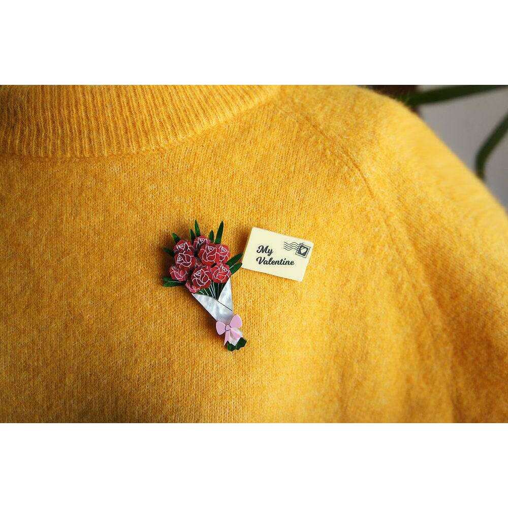 Be Mine Valentine Double Brooch by Laliblue - Quirks!