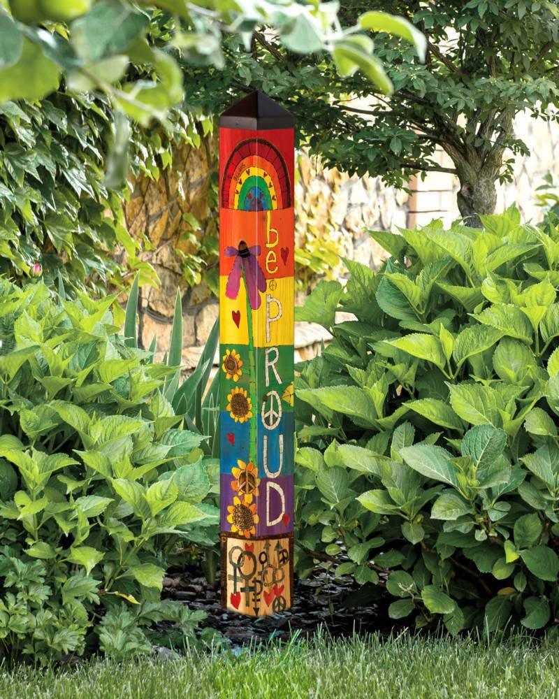 Be Proud 40" PRIDE Garden Art Pole - Quirks!