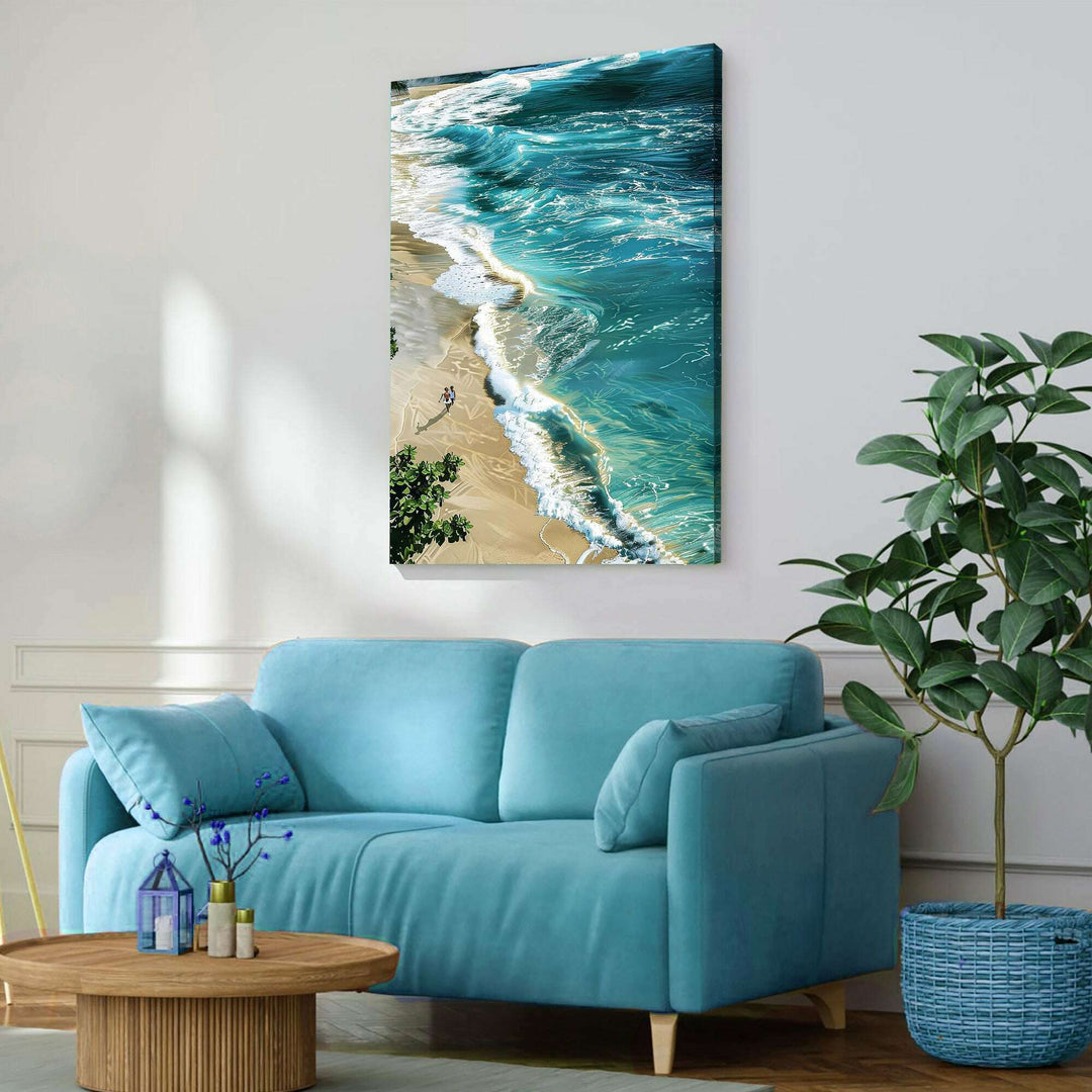 Beachfront Painting Coastal Wall Art II