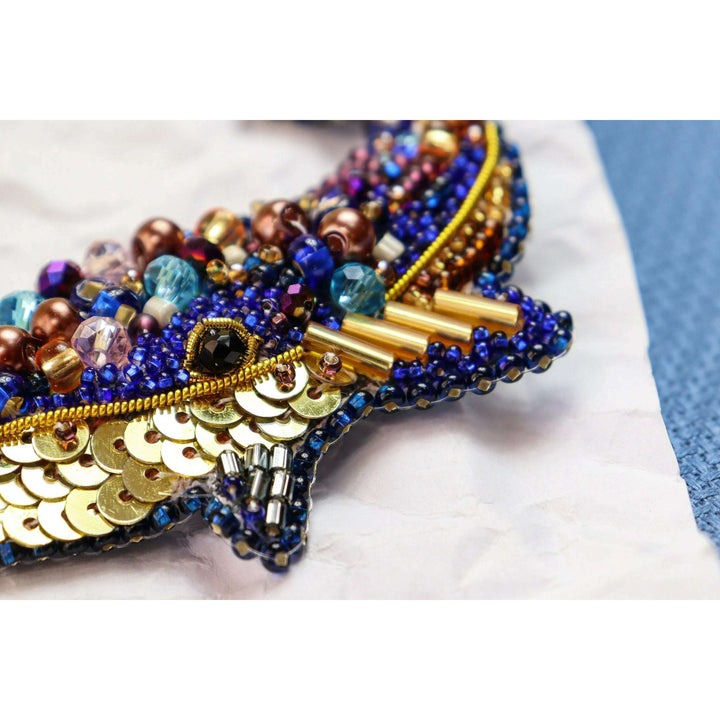 Bead Embroidery Decoration Blue whale AD-239