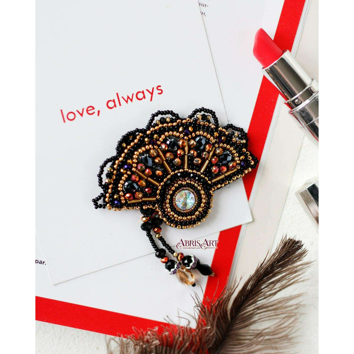 Bead Embroidery Decoration Kit Fan AD-098