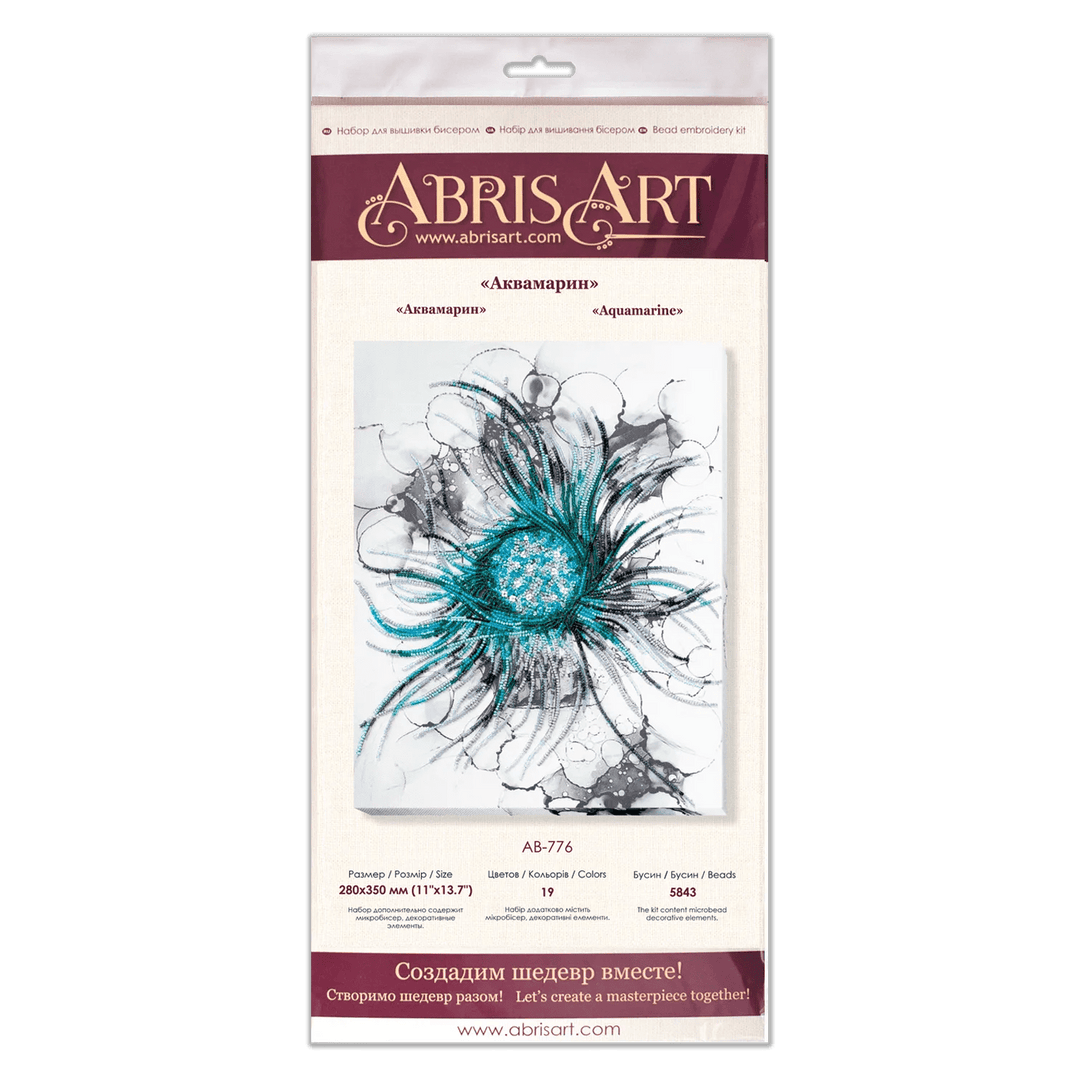 Bead Embroidery Kit - Aquamarine